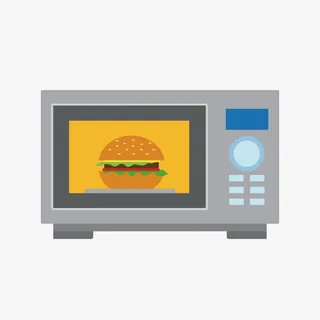 灰色微波炉免抠