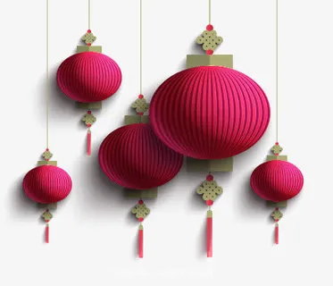 喜庆中国风红灯笼免抠