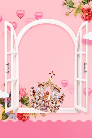 粉色浪漫38女神节商场促销海报高清