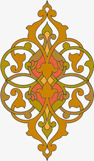 矢量复古花纹免抠