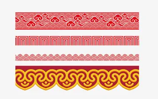 中国风边框花纹免抠