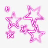 荧光唯美浪漫主义小星星免抠