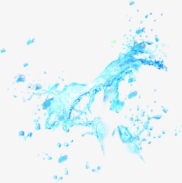 夏日卡通化妆品海报水珠免抠