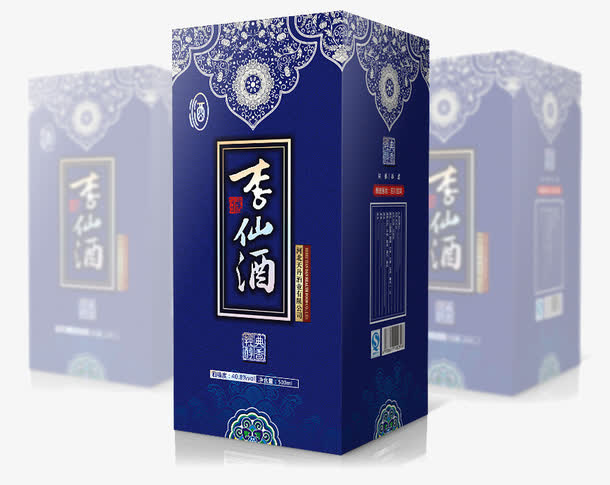杏仙酒包装盒免抠