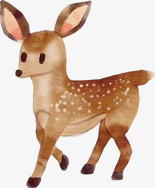 可爱的梅花鹿免抠