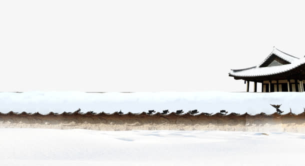 下雪围墙免抠素材免抠