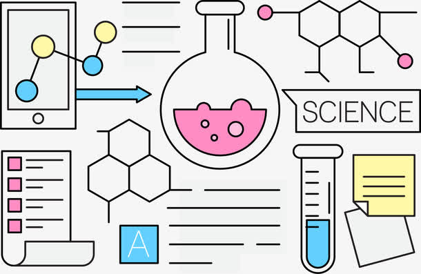 生命科学卡通图标免抠