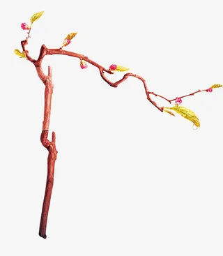 唯美中国风复古树枝免抠