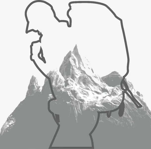 插图背包客剪影免抠