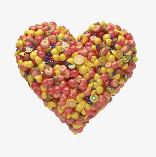 水果拼成的心免抠