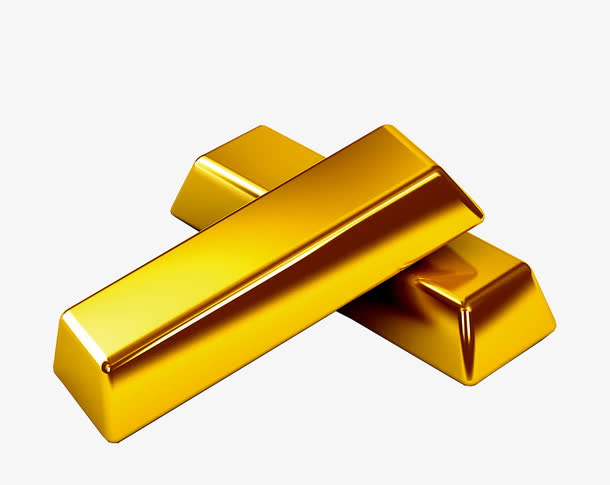 金色简约金块装饰图案免抠