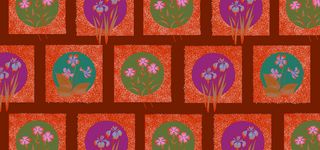 手绘日系花纹背景高清