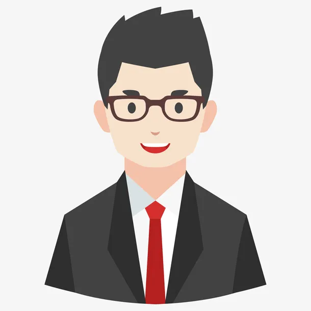 戴眼镜的商务人士设计免抠手绘/卡通卡通元素