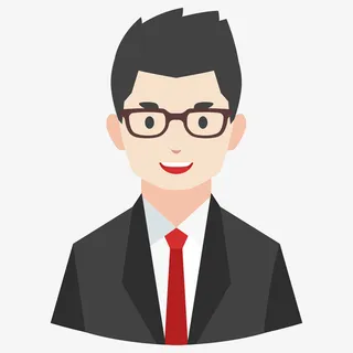 戴眼镜的商务人士设计免抠手绘/卡通卡通元素