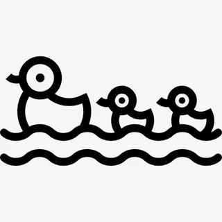 三只鸭子图标免抠