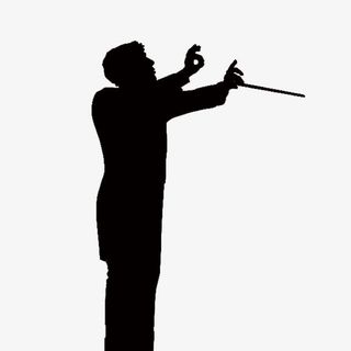 交响乐指挥官剪影免抠