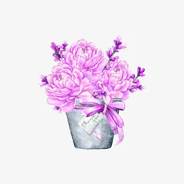 紫色花朵免抠