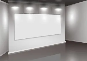 灰色展厅灯光展览场景背景素材高清