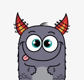 矢量可爱小怪兽免抠