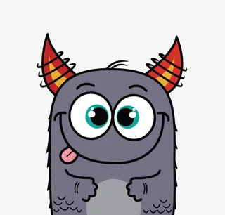 矢量可爱小怪兽免抠