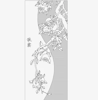 柿子屏风图案免抠