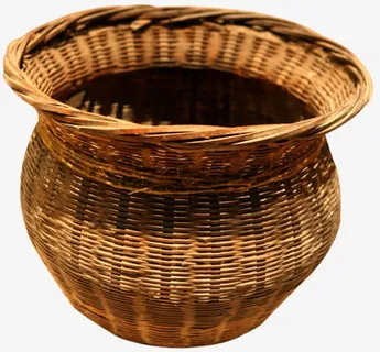 中国农业文物竹背篓免抠