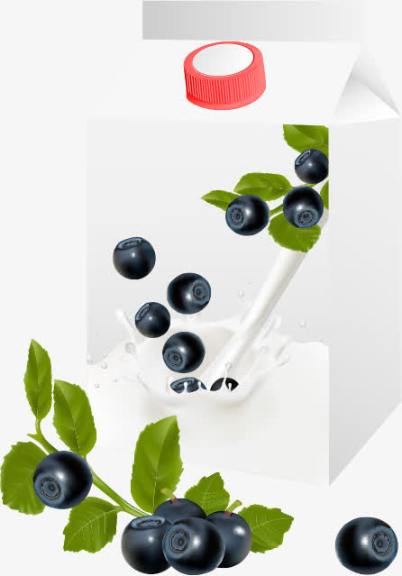 蓝莓牛奶免抠