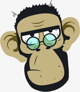 卡通呆萌男招聘广告免抠