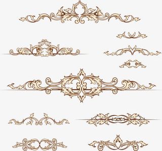 古典欧美花纹矢量免抠