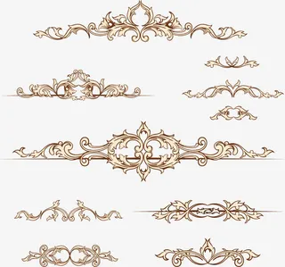 古典欧美花纹矢量免抠