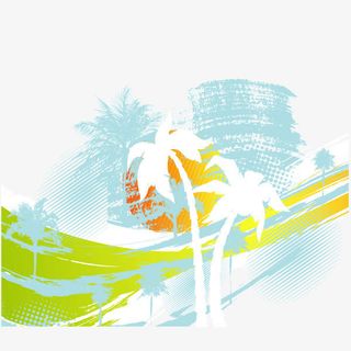 海浪夏日背景装饰