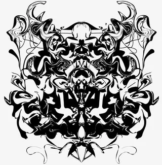 游戏盾牌花纹单色墙壁涂鸦图案免抠