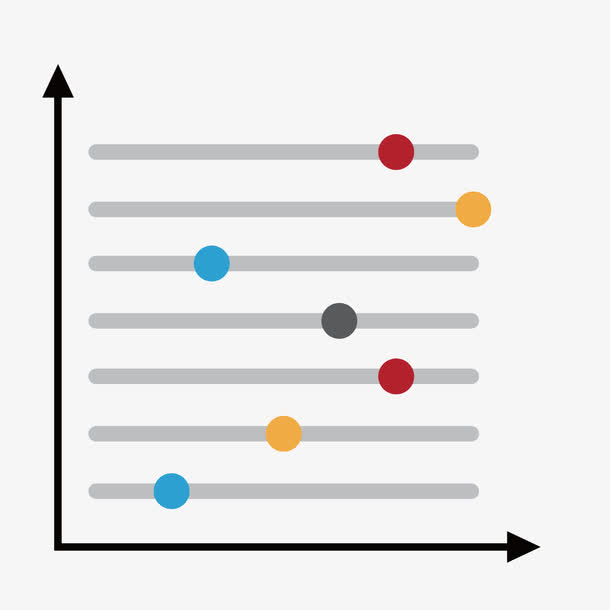 矢量横向斑点统计图坐标轴免抠