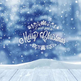圣诞节漫天雪花木板背景高清