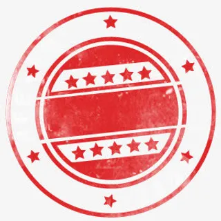 圆形红色印章免抠