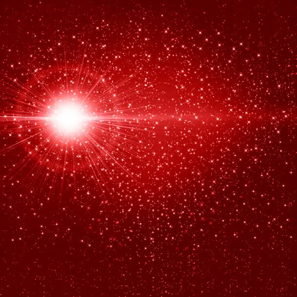 光效星光红色底纹免抠