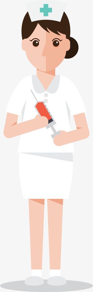 拿着针筒的美丽护士免抠