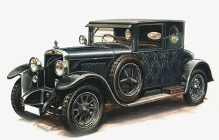 黑色古董老爷车免抠