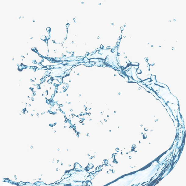 动感水流飞溅免抠
