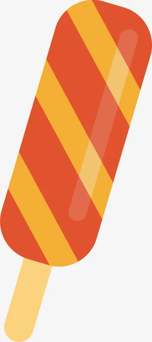 手绘多彩冰棍免抠