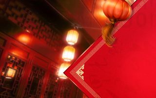 古楼红色背景高清