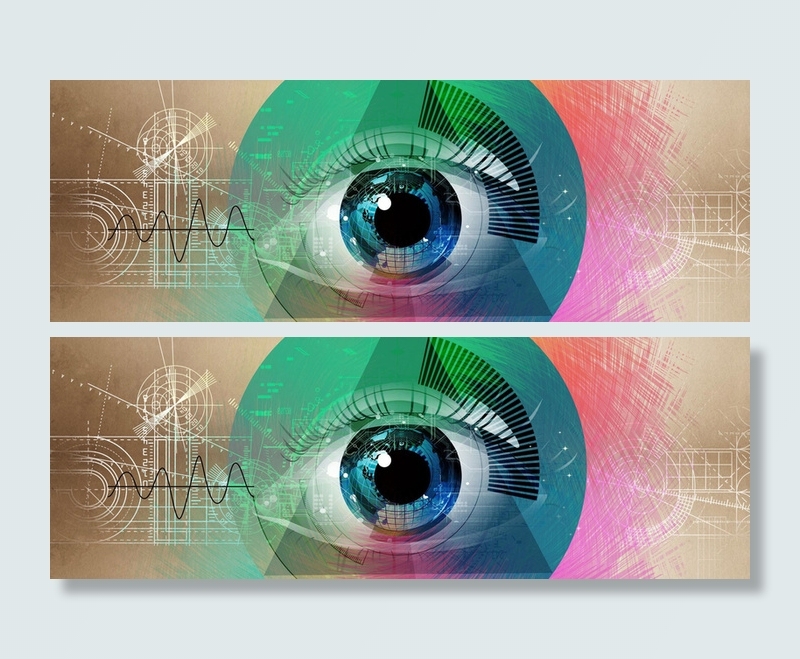 科技感几何眼睛banner高清