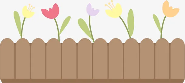 手绘花圃免抠