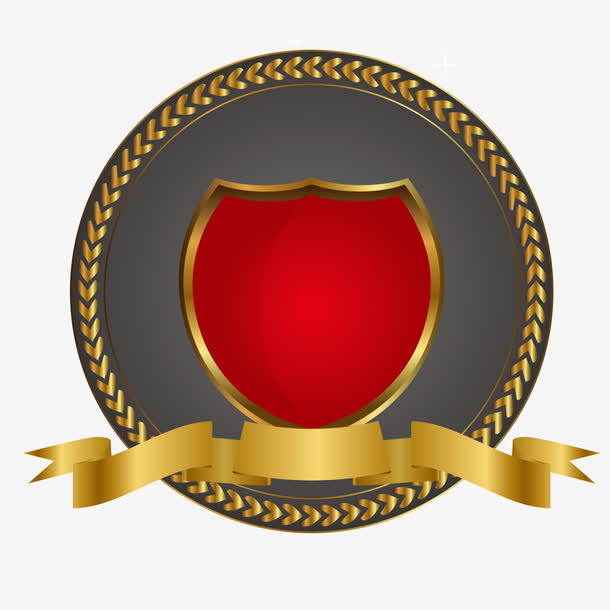 矢量金色标签免抠