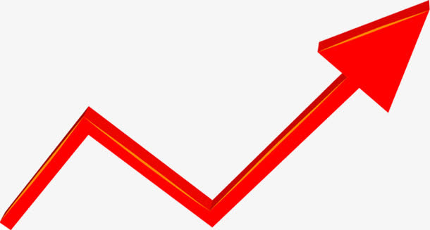 红色卡通创意箭头免抠