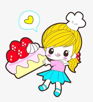 吃货女孩图片素材免抠