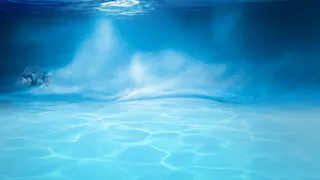 蓝色光线海洋海报背景