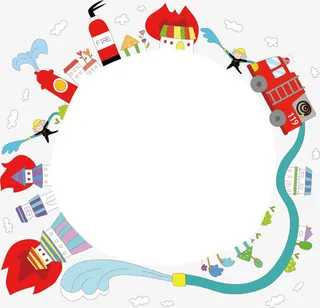 矢量消防车免抠