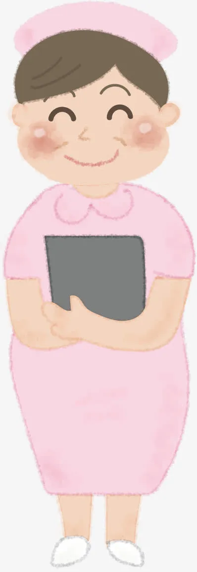 手绘卡通女护士免抠