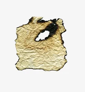 褶皱焦纸张免抠